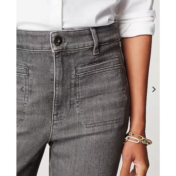 J. Jill High Rise Flare Gray Jeans - Picture 3 of 8